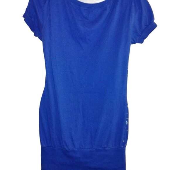 Piper & Blue Graphic Cap Sleeve Tee Blue - Picture 4 of 10